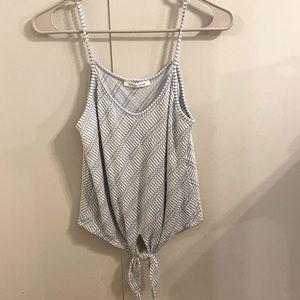 Light blue Caution To The Wind tank top.